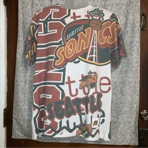Seattle SuperSonics Mitchell & Ness t shirt Size Large